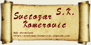 Svetozar Komerović vizit kartica